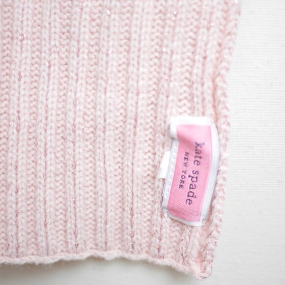 KATE SPADE New York Women's English Rose Metallic Rib Knit Scarf and Hat Set - Picture 11 of 12